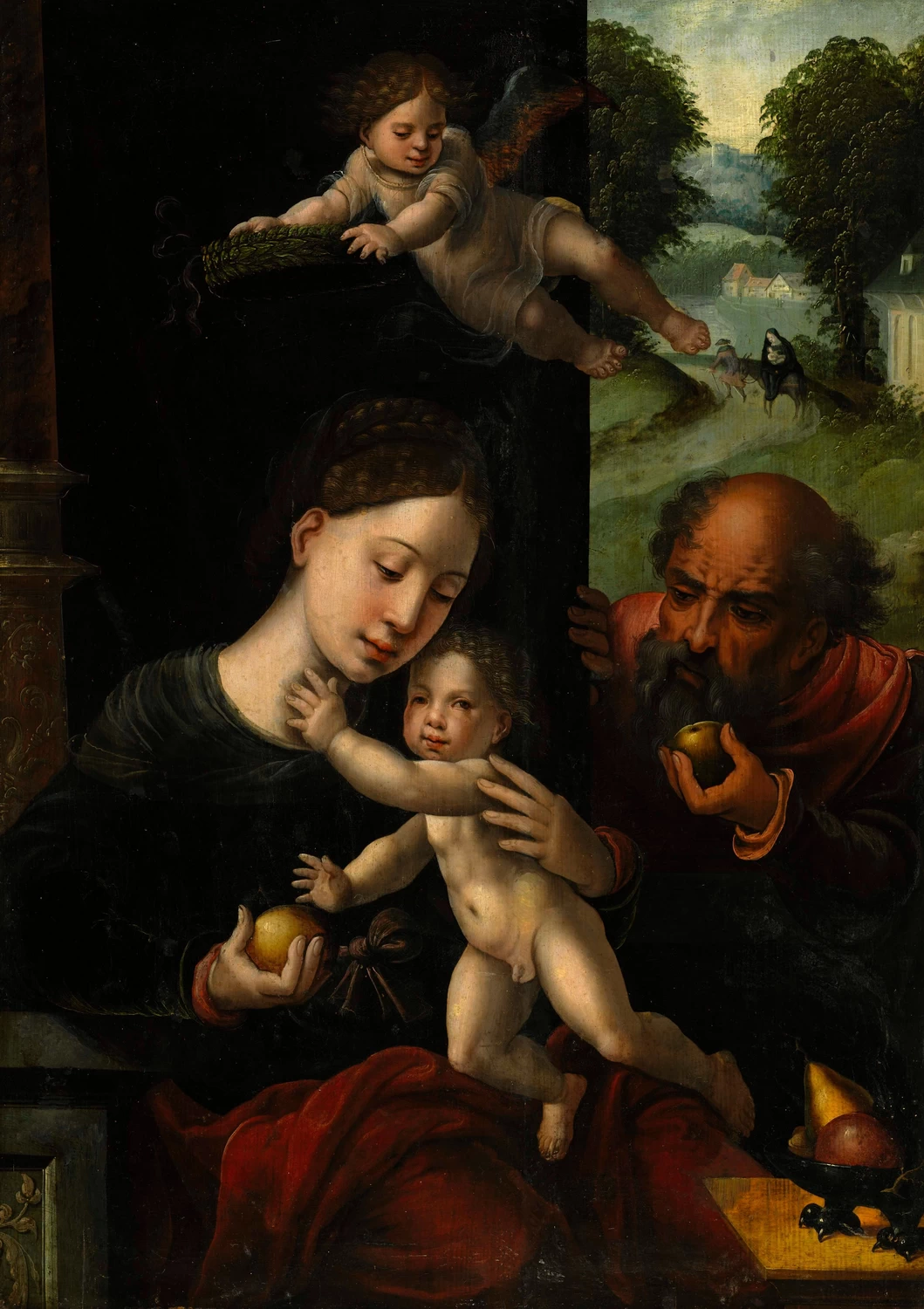 La Sacra Famiglia durante la fuga in Egitto